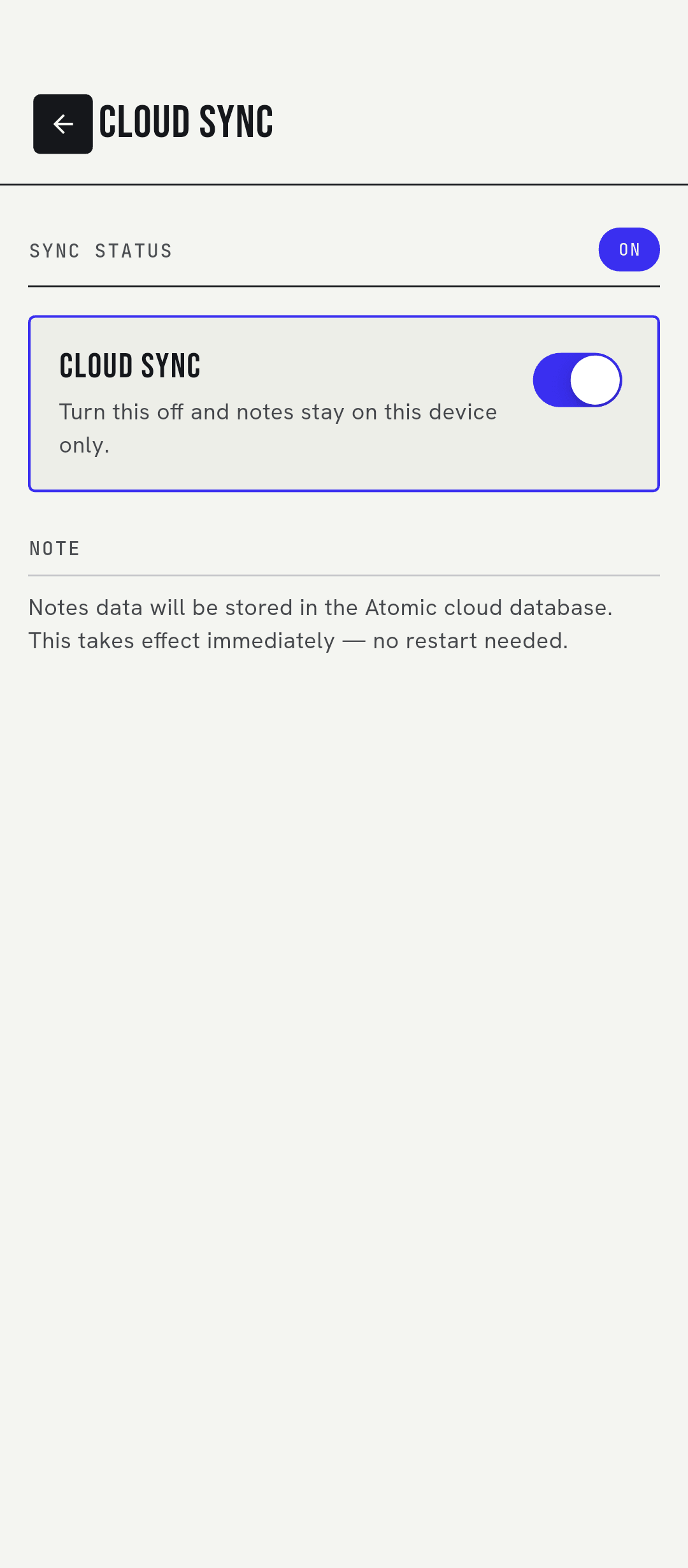 Cloud Sync
